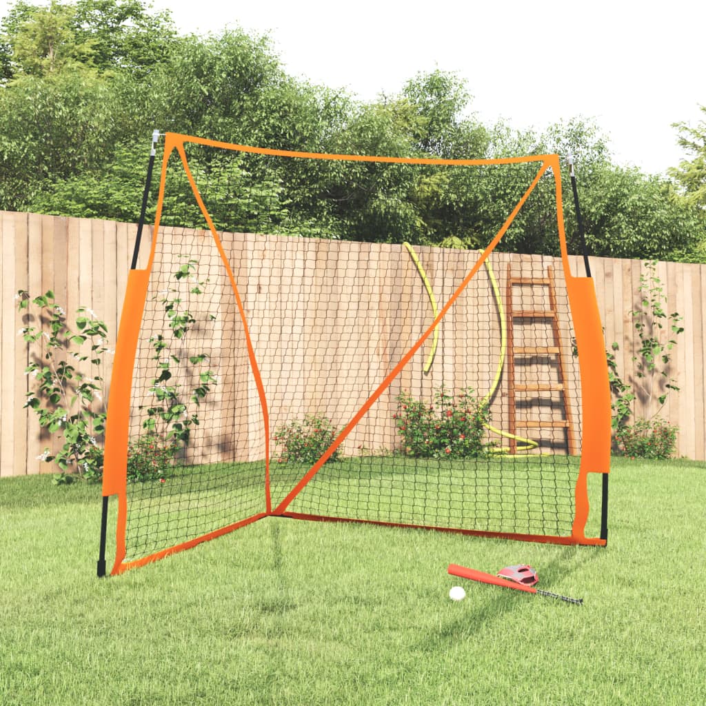 Baseball-Netz Tragbar Orange Schwarz 183x182x183 cm Stahl Baseball-Netz Tragbar Orange Schwarz 183x182x183 cm Stahl