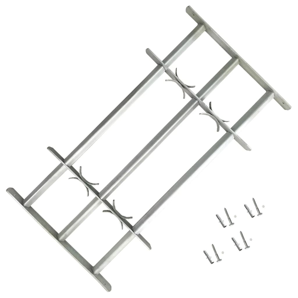 Fenstergitter Verstellbar mit 3 Querstäben 1000-1500 mm