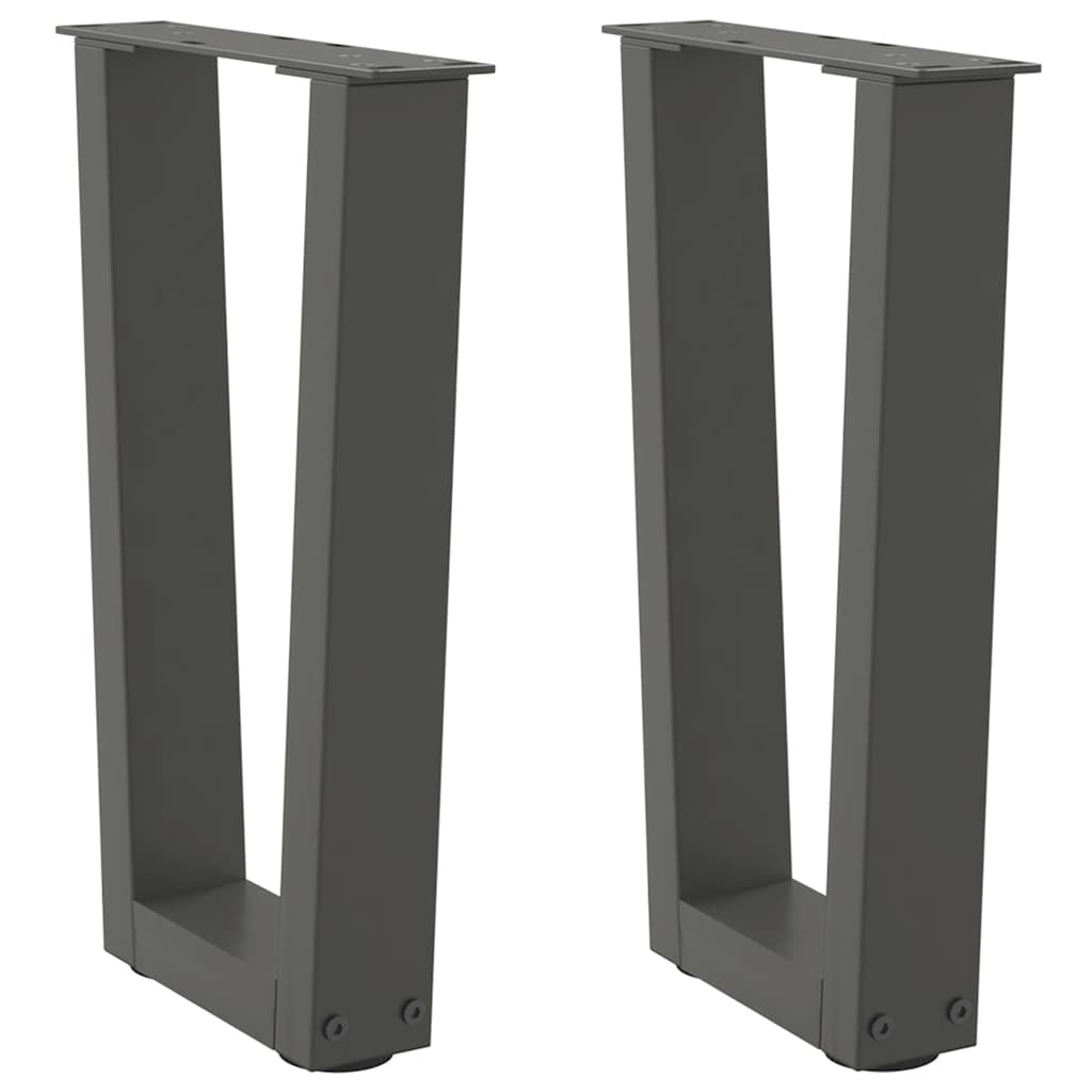 Esstisch Beine V-Form 2 Stück Anthrazit 28x(42-43,3) cm Stahl