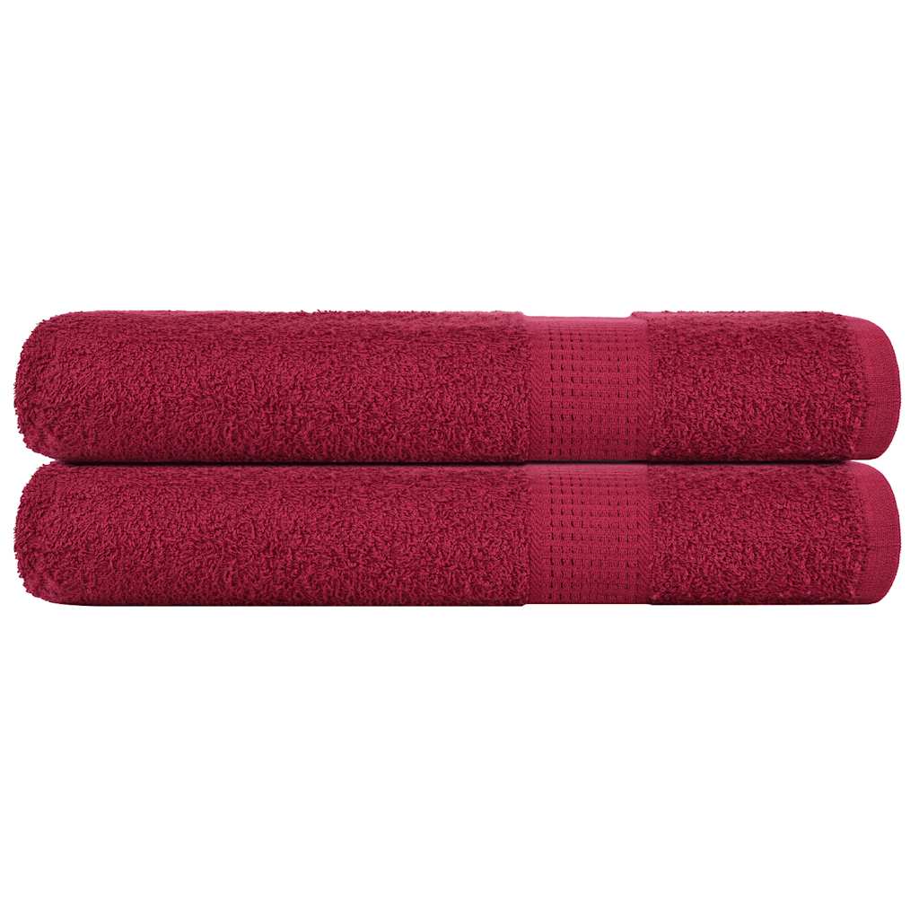 Handtücher 2 Stk. Bordeauxrot 100x200cm 360 g/m² 100% Baumwolle Handtücher 2 Stk. Bordeauxrot 100x200cm 360 g/m² 100% Baumwolle