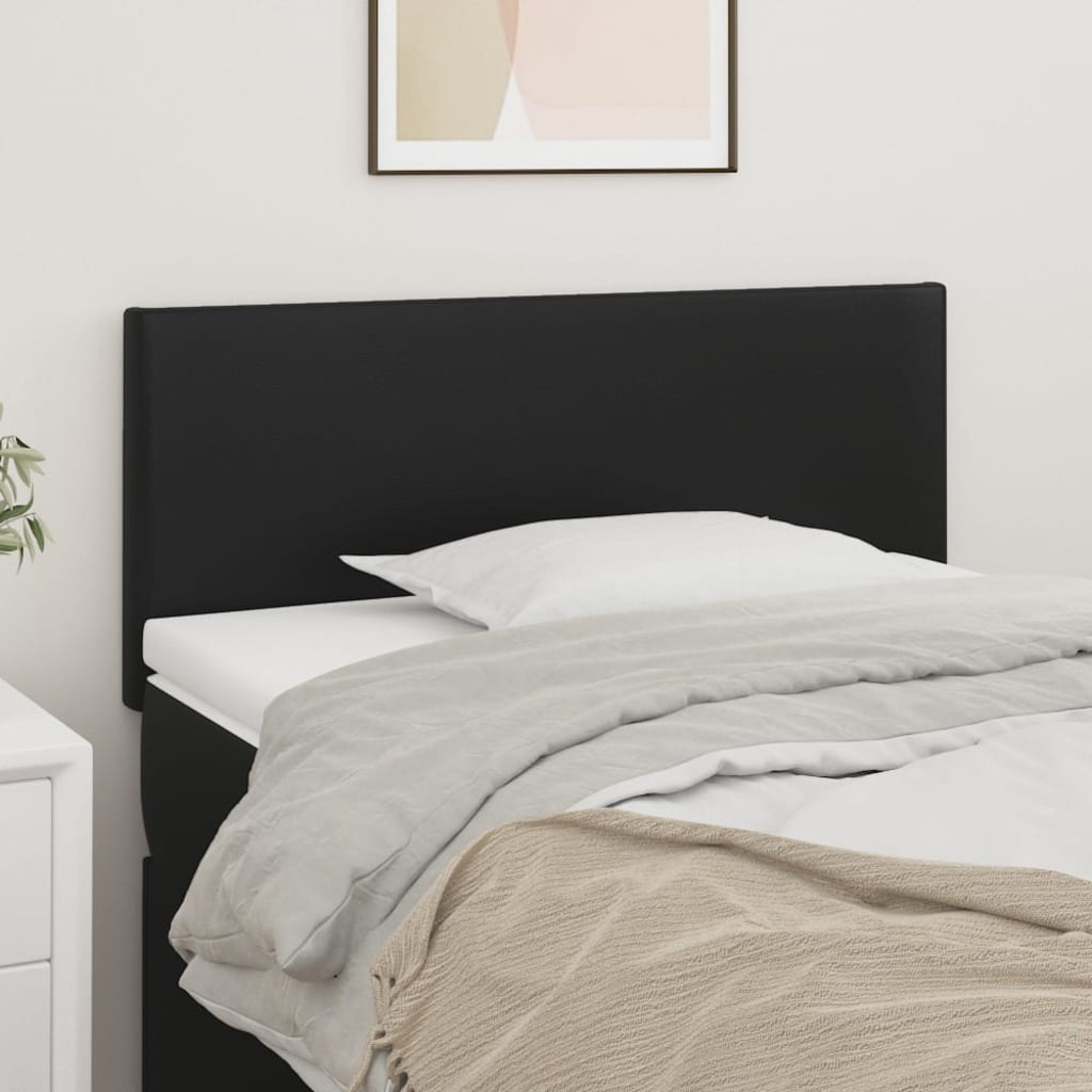 Kopfteil Schwarz 100x5x78/88 cm Kunstleder Kopfteil Schwarz 100x5x78/88 cm Kunstleder