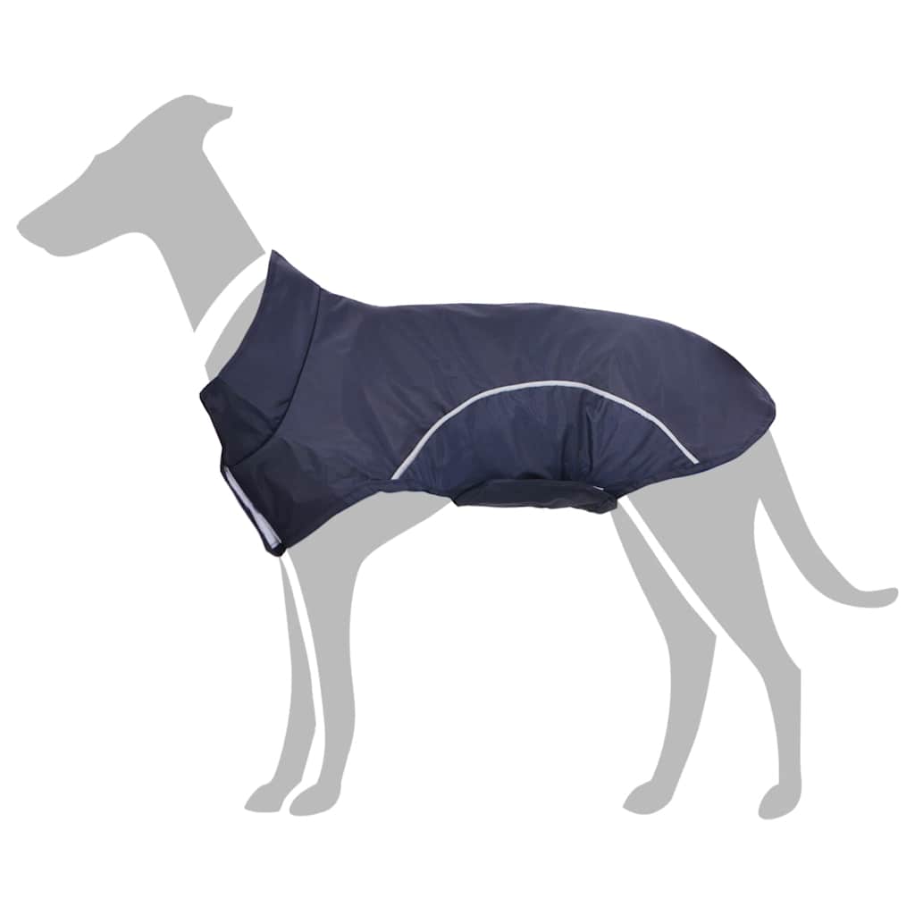 Hunde Regenmantel mit Reflexstreifen Polyester Marineblau XS Hunde Regenmantel mit Reflexstreifen Polyester Marineblau XS