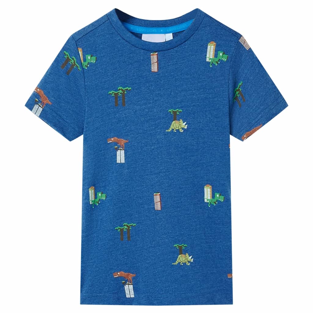 Kinder-T-Shirt Dunkelblau Melange 128 Kinder-T-Shirt Dunkelblau Melange 128