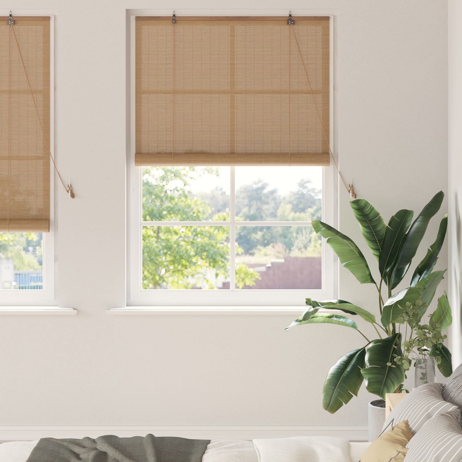 Fensterjalousien und -schattierungen Hellbraun 110 x 220 cm