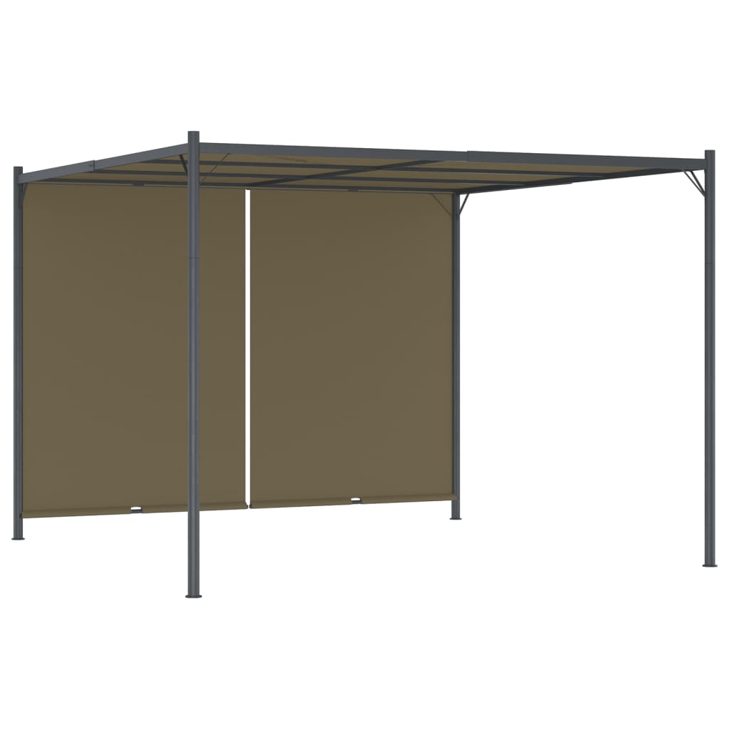 Gartenpergola mit Ausziehbarem Dach 3x3 m Taupe 180 g/m² Gartenpergola mit Ausziehbarem Dach 3x3 m Taupe 180 g/m²