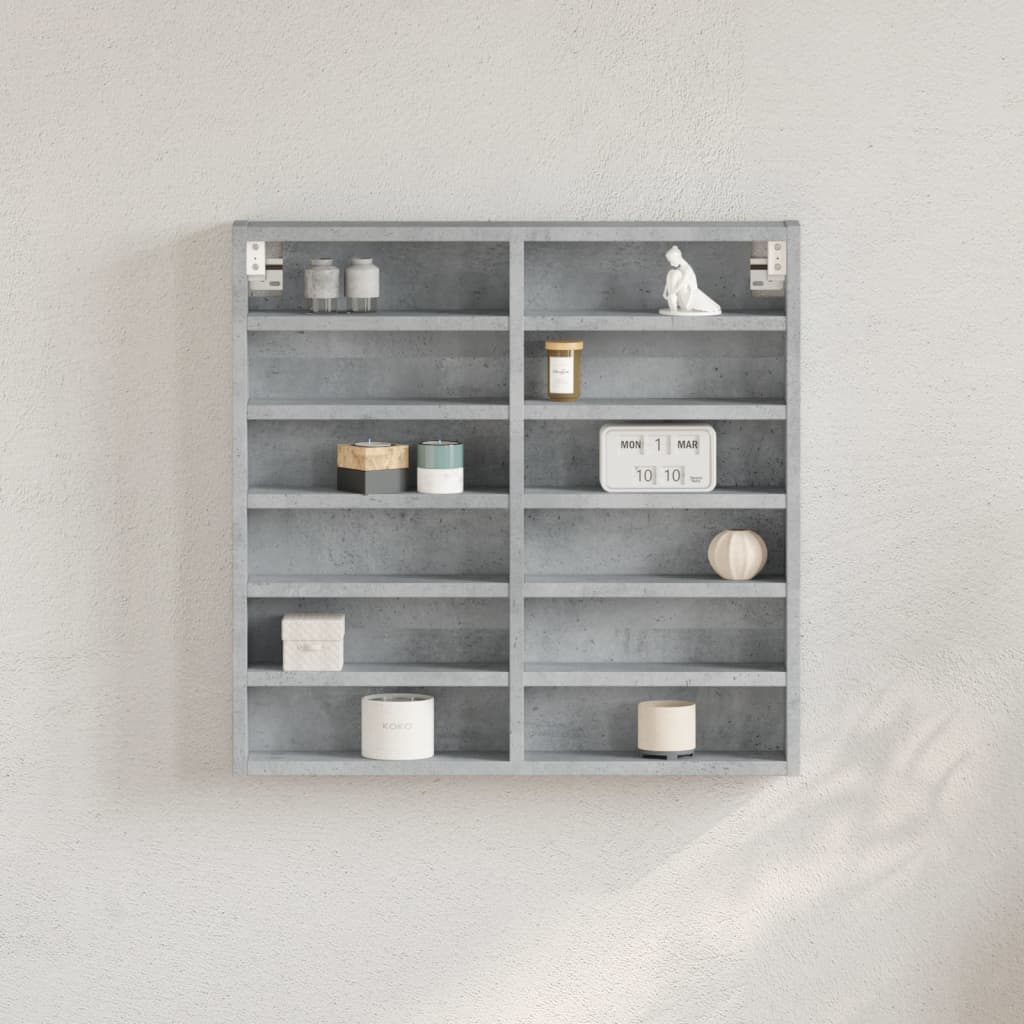 Vitrinenschrank Betongrau 60x8,5x58 cm Holzwerkstoff Vitrinenschrank Betongrau 60x8,5x58 cm Holzwerkstoff