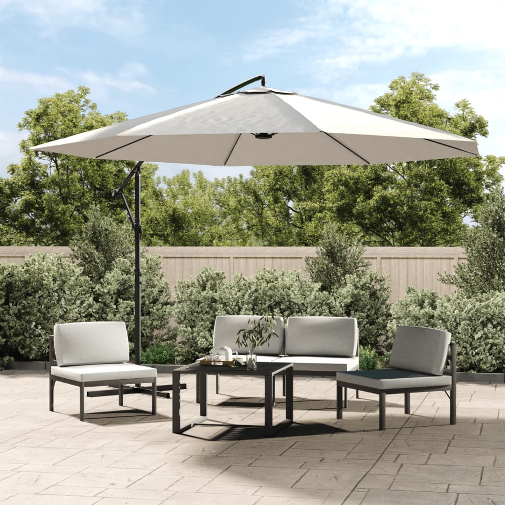 Freiarm-Sonnenschirm 3,5 m Sandweiß Freiarm-Sonnenschirm 3,5 m Sandweiß