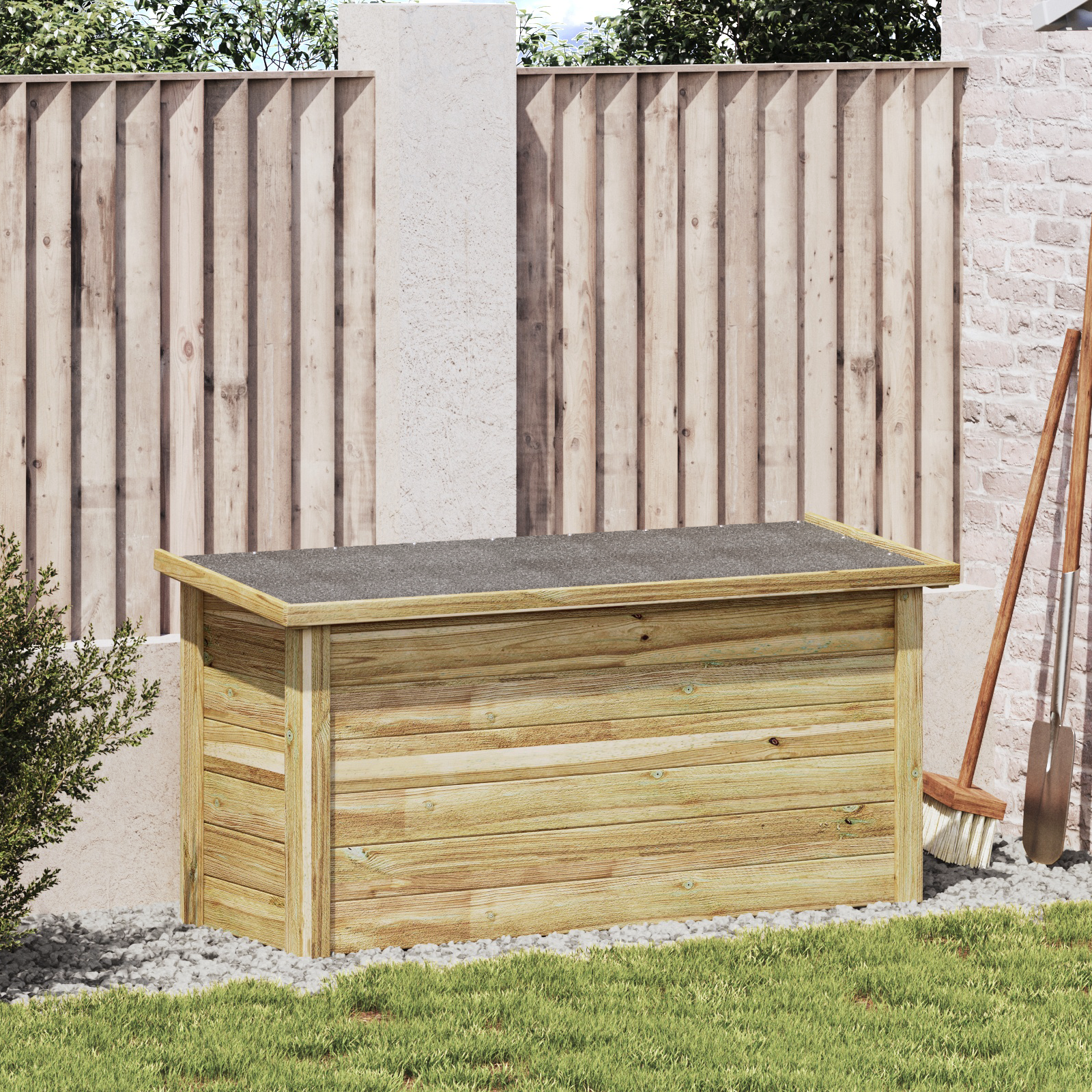 Aufbewahrungsbox 44x119x57 cm imprägniertes Kiefernholz Aufbewahrungsbox 44x119x57 cm imprägniertes Kiefernholz