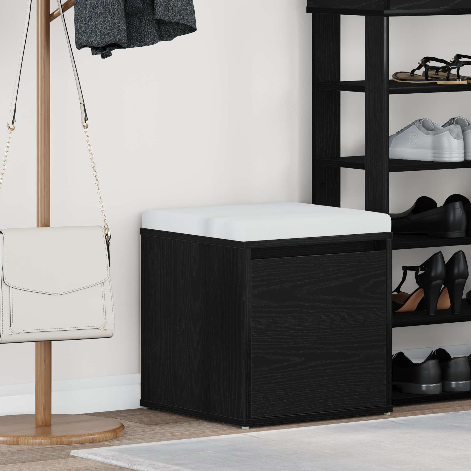Box Drawer Schwarz Eiche 40,5x40x40 cm Holzwerkstoff Box Drawer Schwarz Eiche 40,5x40x40 cm Holzwerkstoff