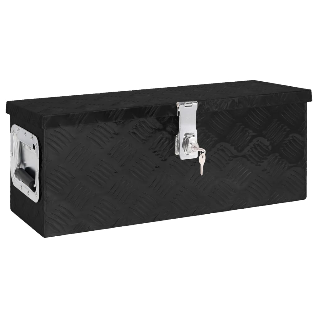 Aufbewahrungsbox Schwarz 60x23,5x23 cm Aluminium Aufbewahrungsbox Schwarz 60x23,5x23 cm Aluminium