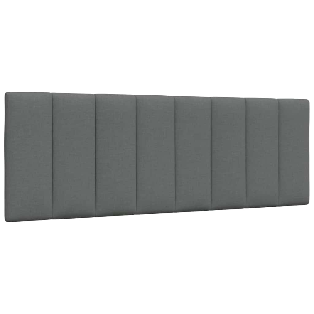 Kopfteil-Kissen "Hanko" Dunkelgrau 140 cm Stoff Kopfteil-Kissen "Hanko" Dunkelgrau 140 cm Stoff
