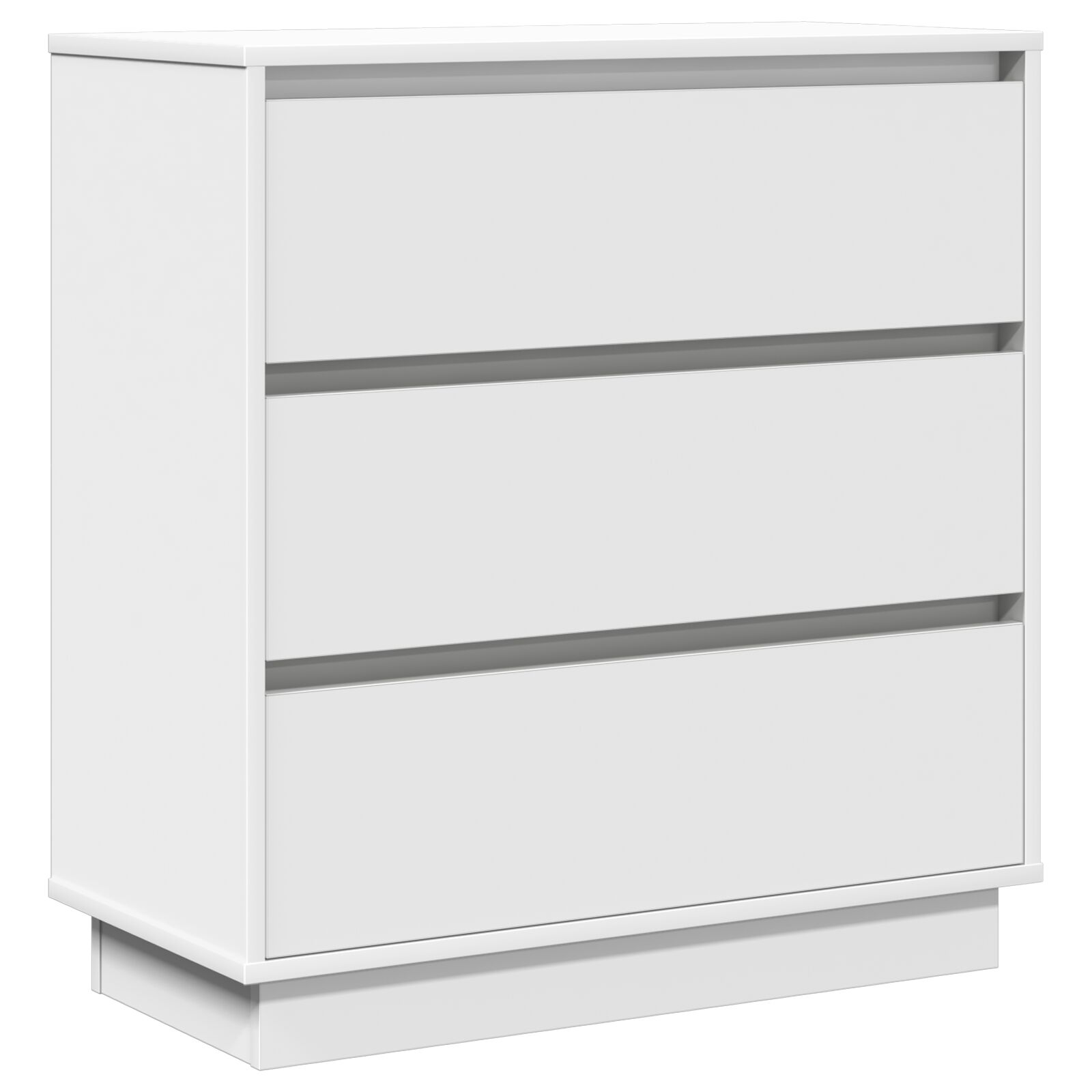LED Nachttisch Weiß 71x34,5x75 cm Holzwerkstoff