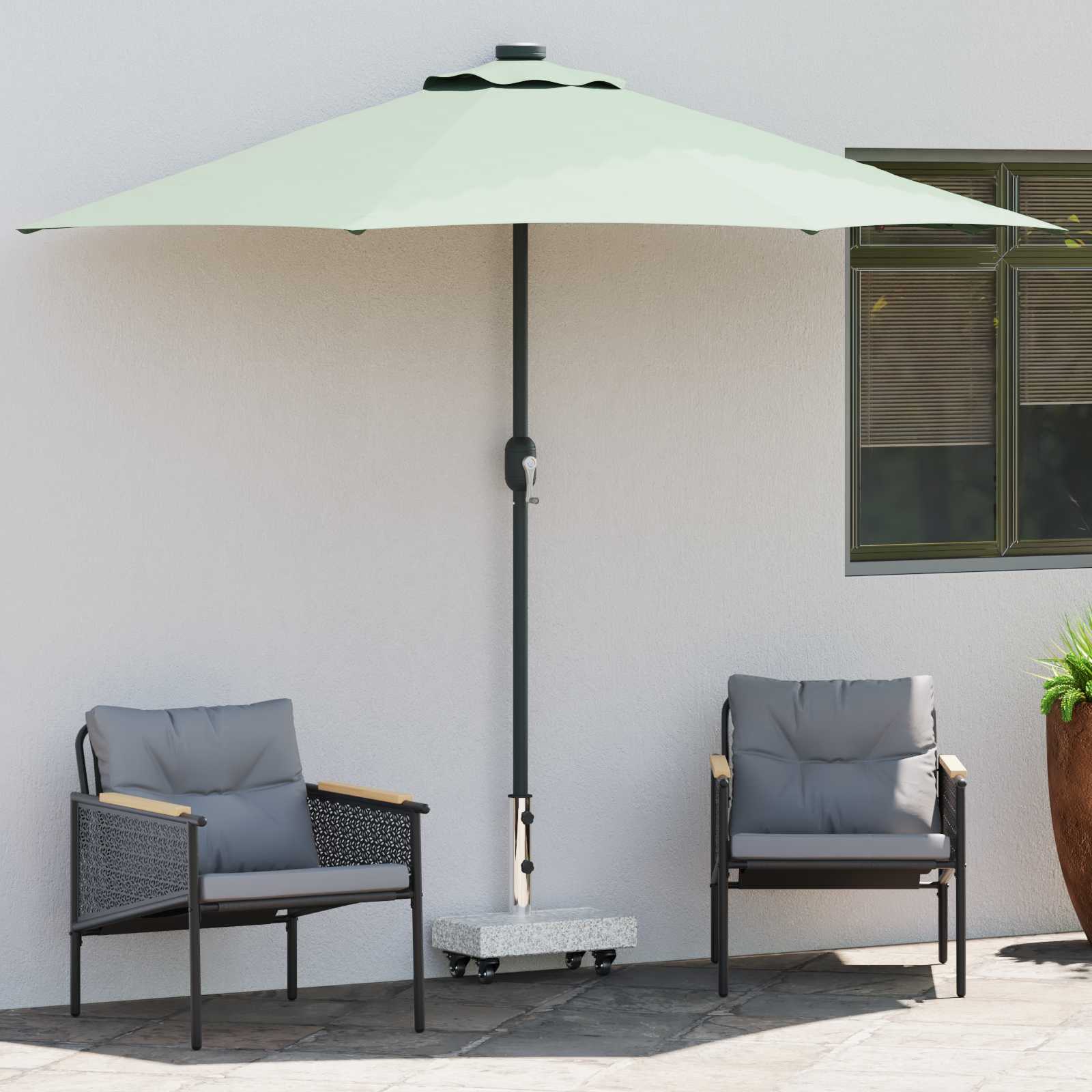 Rollbarer Sonnenschirmständer für Ø38/48mm Pfosten Grau Granit 25 kg Rechteckig Rollbarer Sonnenschirmständer für Ø38/48mm Pfosten Grau Granit 25 kg Rechteckig