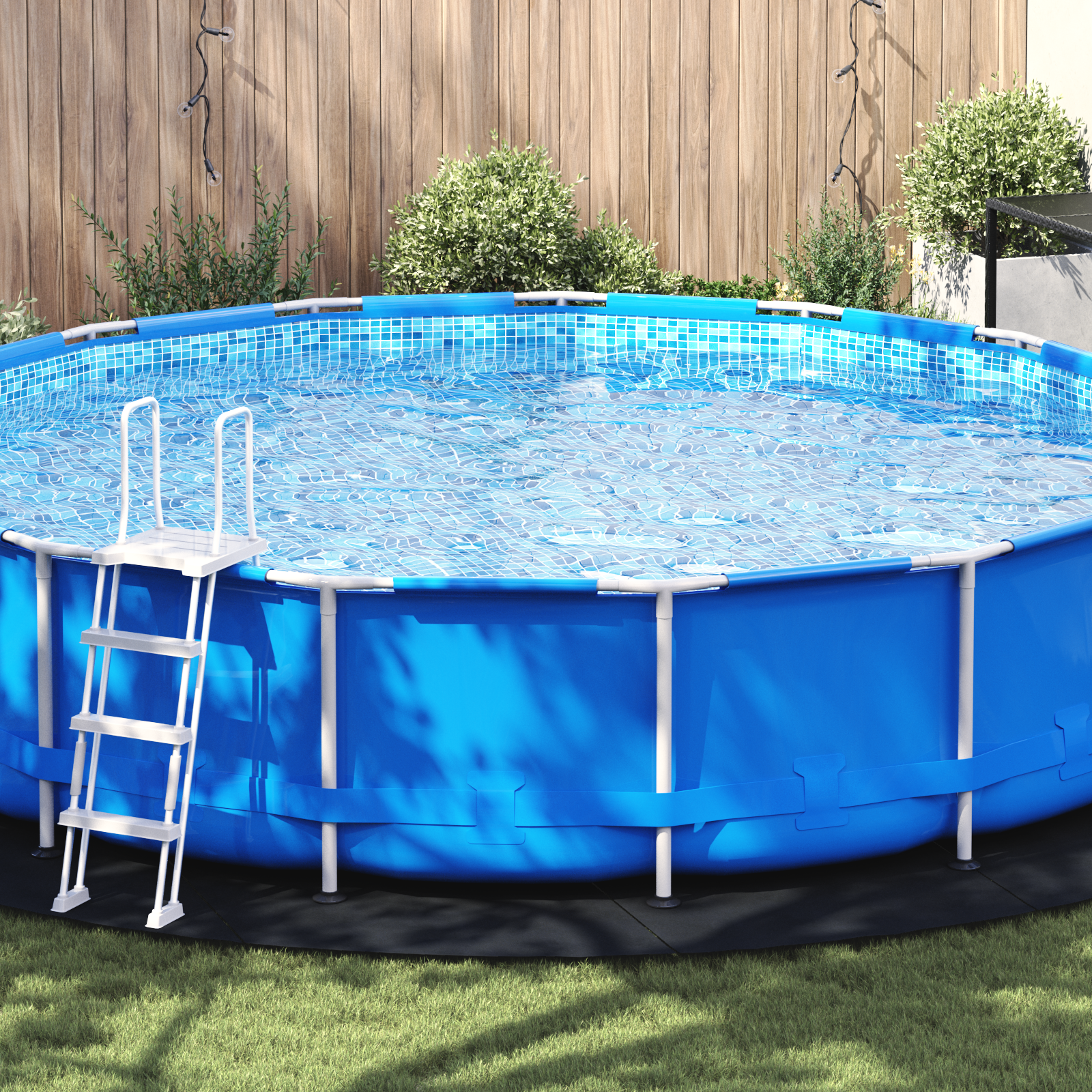 Runde Poolabdeckung Schwarz Polyethylen Ø 550 cm Langlebig Runde Poolabdeckung Schwarz Polyethylen Ø 550 cm Langlebig