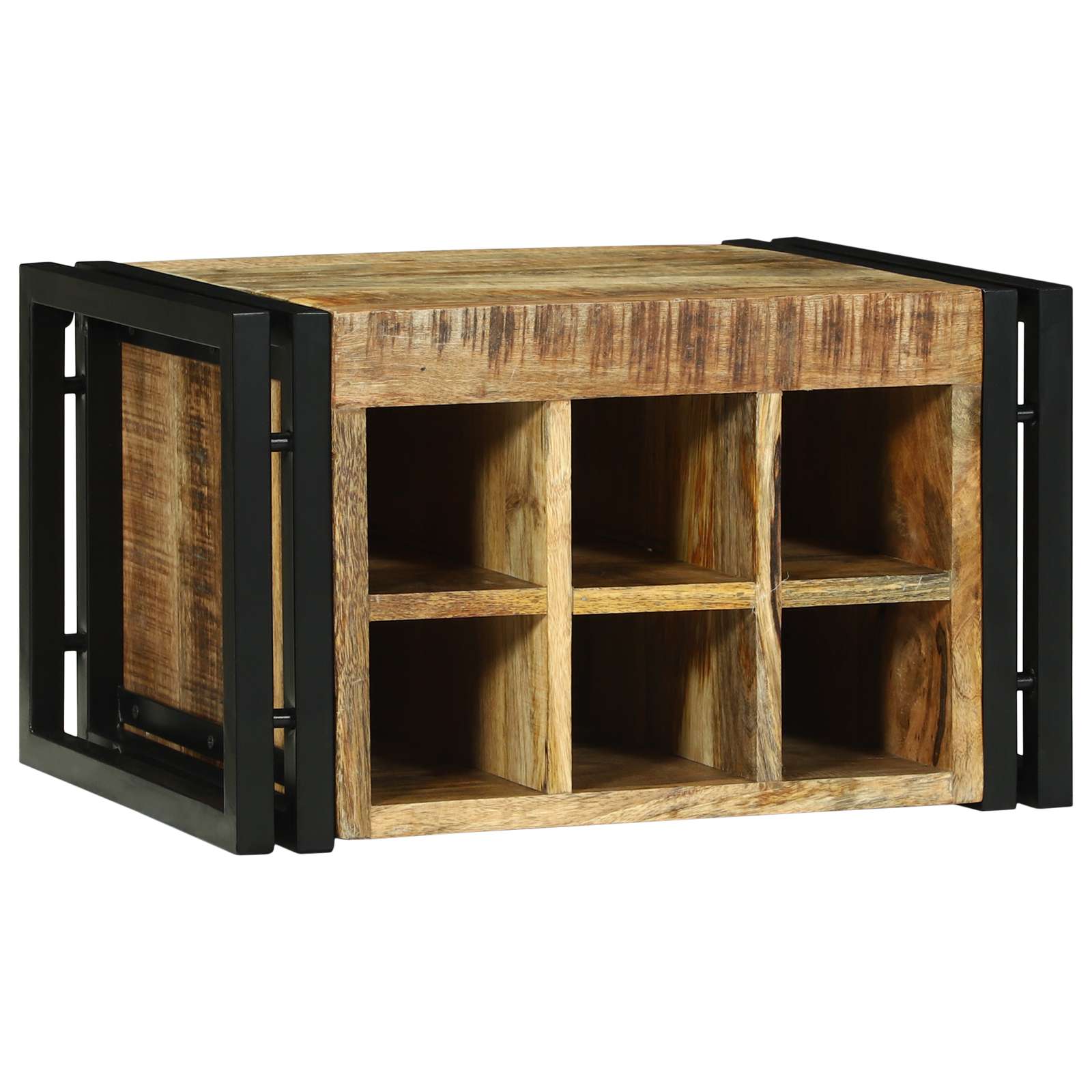 Weinregal 46x35x27.5 cm Massivholz Raues Mango Weinregal 46x35x27.5 cm Massivholz Raues Mango
