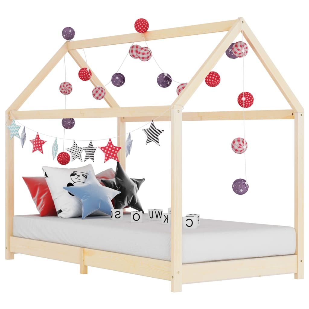 Kinder-Bettgestell Massivholz Kiefer 90 x 200 cm Kinder-Bettgestell Massivholz Kiefer 90 x 200 cm
