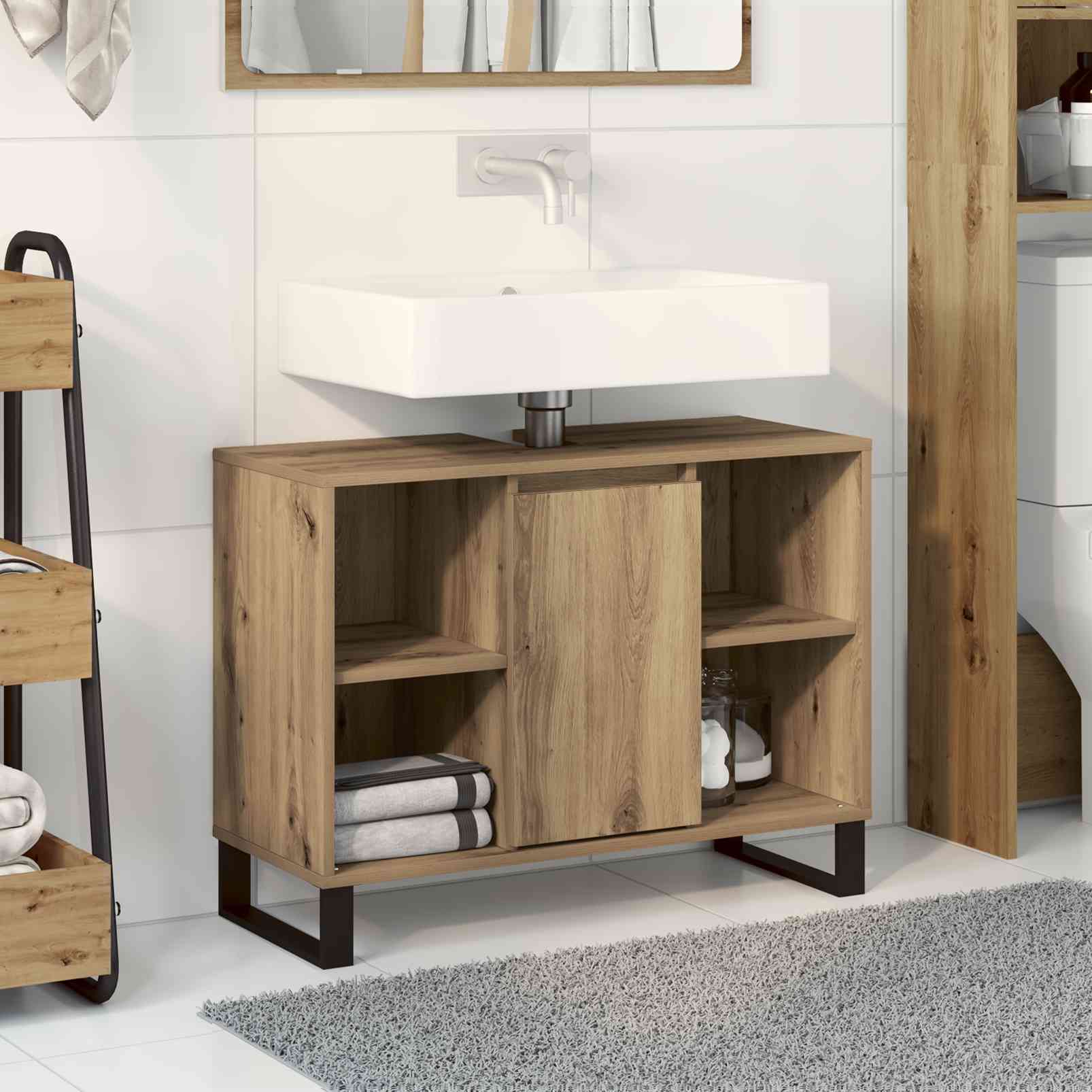 Artisan Eichen Vanity Artisan Eichen Furnierholz Mittel Artisan Eichen Vanity Artisan Eichen Furnierholz Mittel