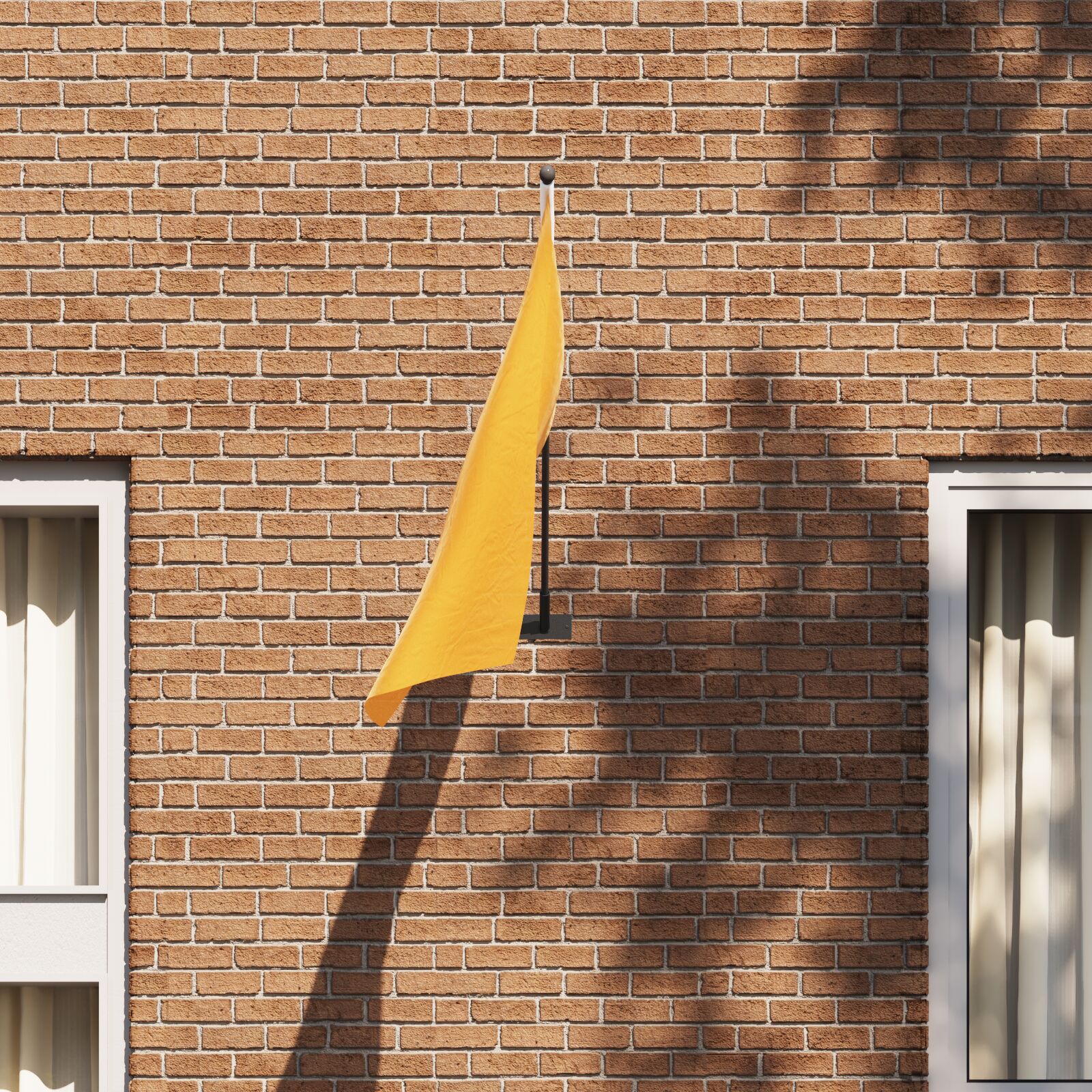 vidaXL Flaggenhalter für 1 Flagge zur Wandmontage aus schwarzem Stahl vidaXL Flaggenhalter für 1 Flagge zur Wandmontage aus schwarzem Stahl