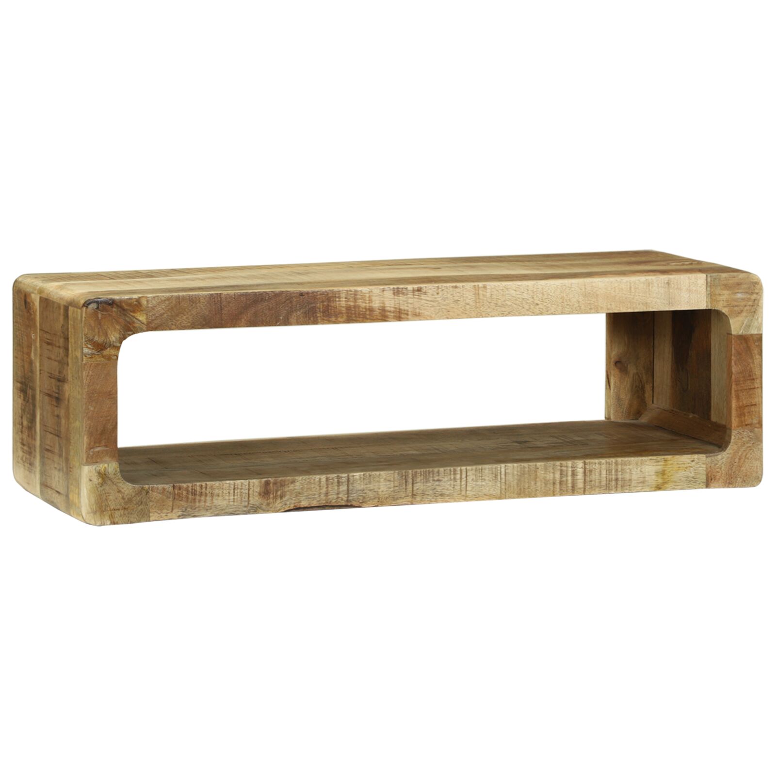 TV-Schränk 80x30x25 cm Massivholz Raues Mangoholz TV-Schränk 80x30x25 cm Massivholz Raues Mangoholz