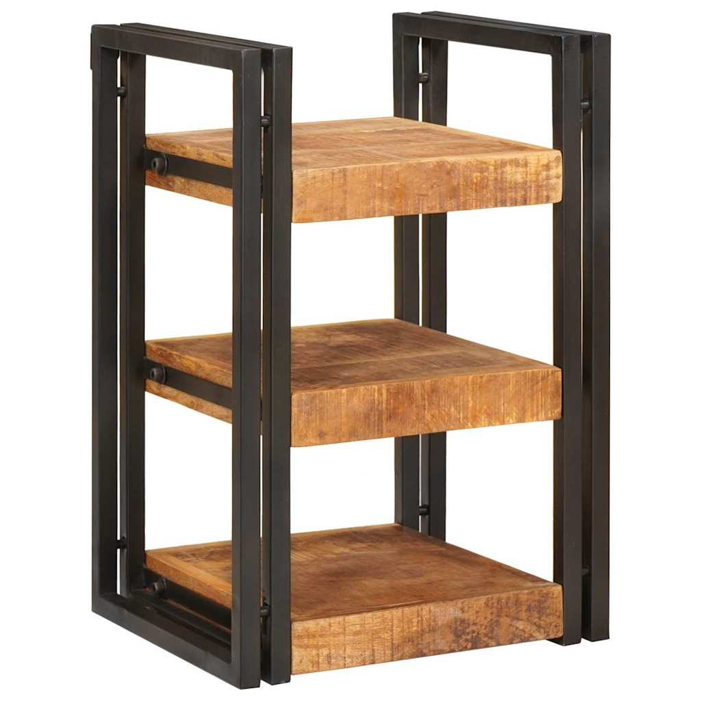 Nachttisch Braun und Schwarz Massives Mango-Holz