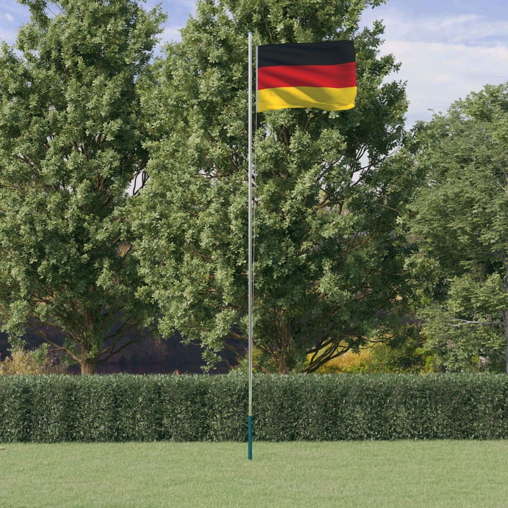 Flagge Deutschlands mit Mast 6,23 m Aluminium Flagge Deutschlands mit Mast 6,23 m Aluminium