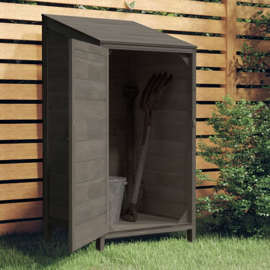 Geräteschuppen Anthrazit 55x52x112 cm Massivholz Tanne Geräteschuppen Anthrazit 55x52x112 cm Massivholz Tanne