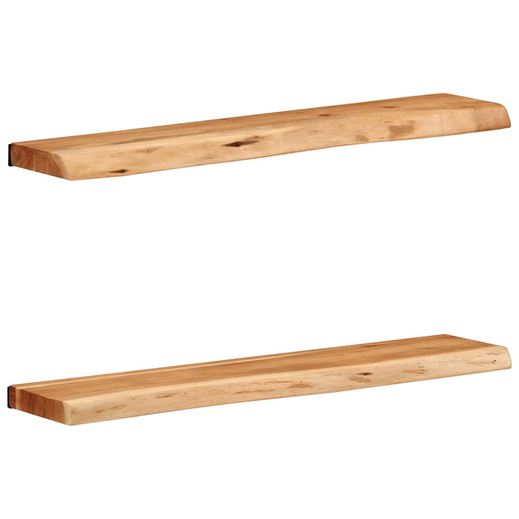 Wandregale 2 Stk. 80x20x3,5 cm Massivholz Akazie Wandregale 2 Stk. 80x20x3,5 cm Massivholz Akazie
