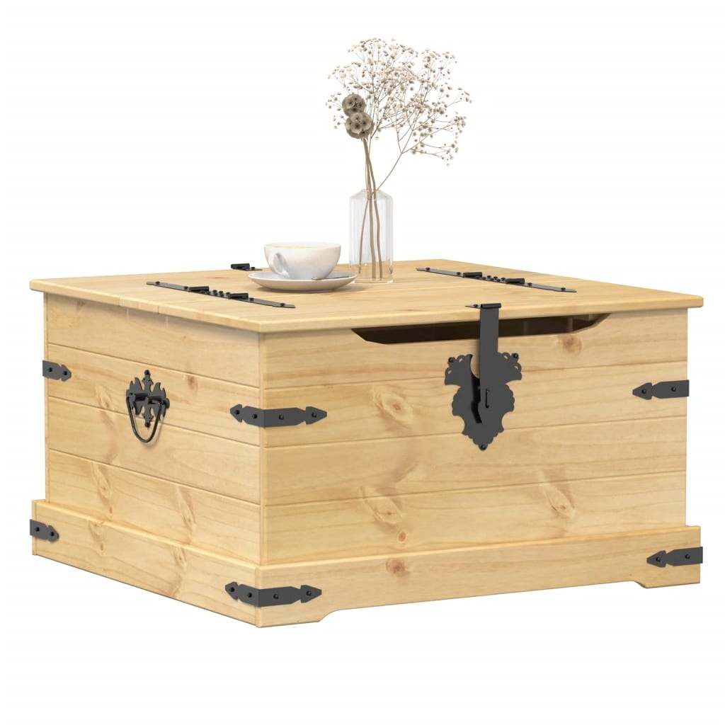 Truhe Corona 78x78x45 cm Massivholz Kiefer Truhe Corona 78x78x45 cm Massivholz Kiefer