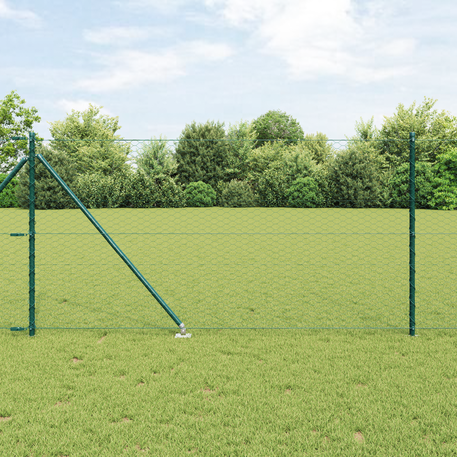 Hexagon Zaun Grün 1x10 m Stahl