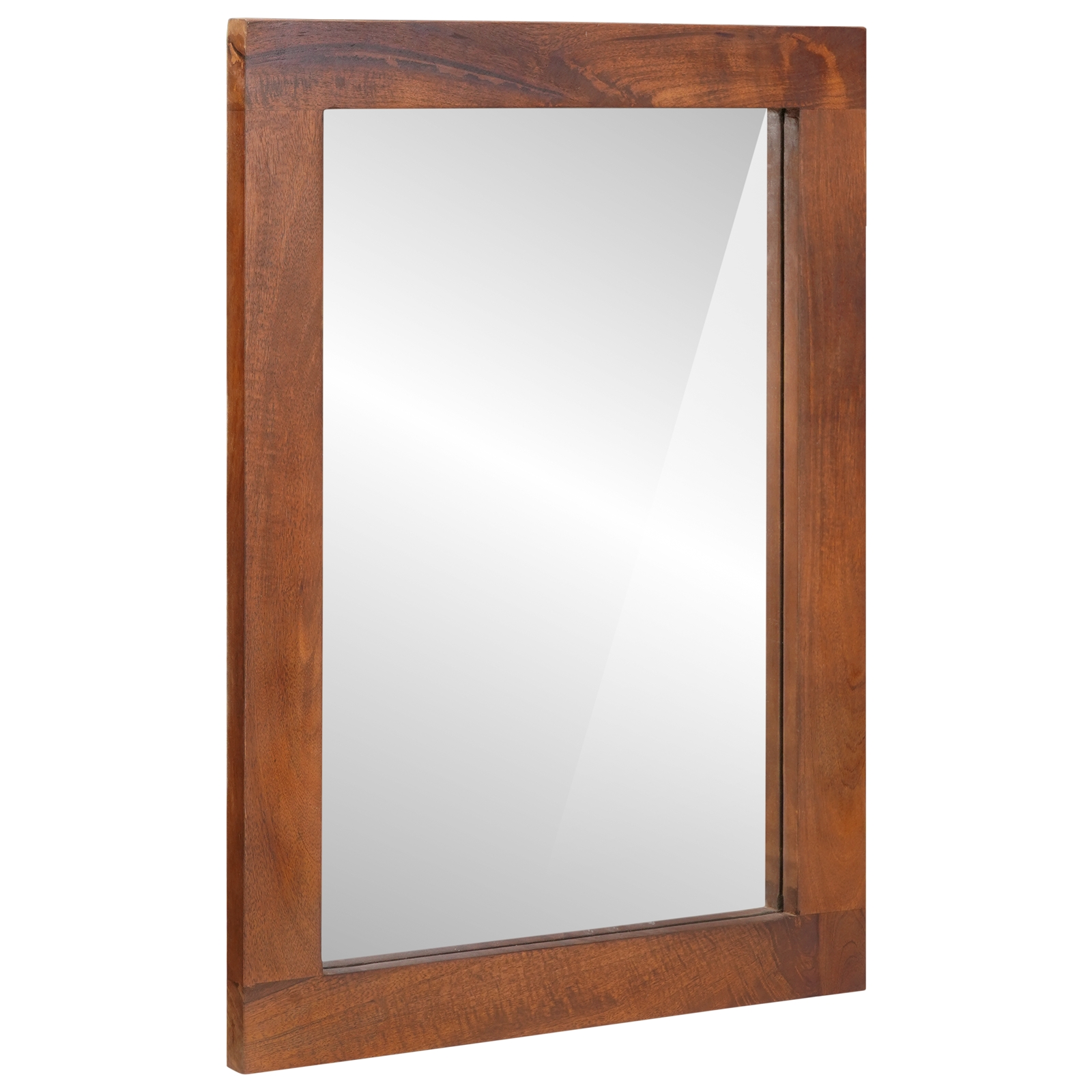 Spiegel Braun, Silber 50 x 2,5 x 70 cm Massives Mangoholz, Glas Spiegel Braun, Silber 50 x 2,5 x 70 cm Massives Mangoholz, Glas