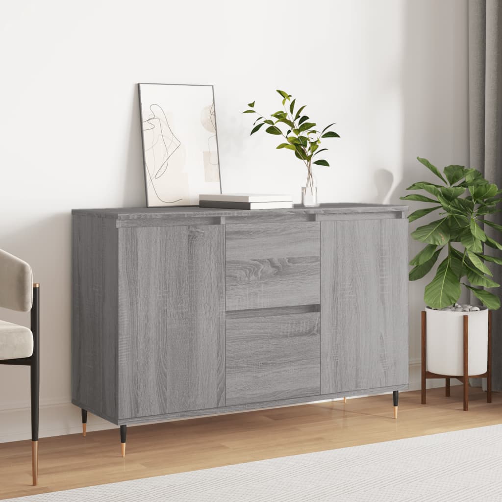 Sideboard Grau Sonoma 104x35x70 cm Holzwerkstoff