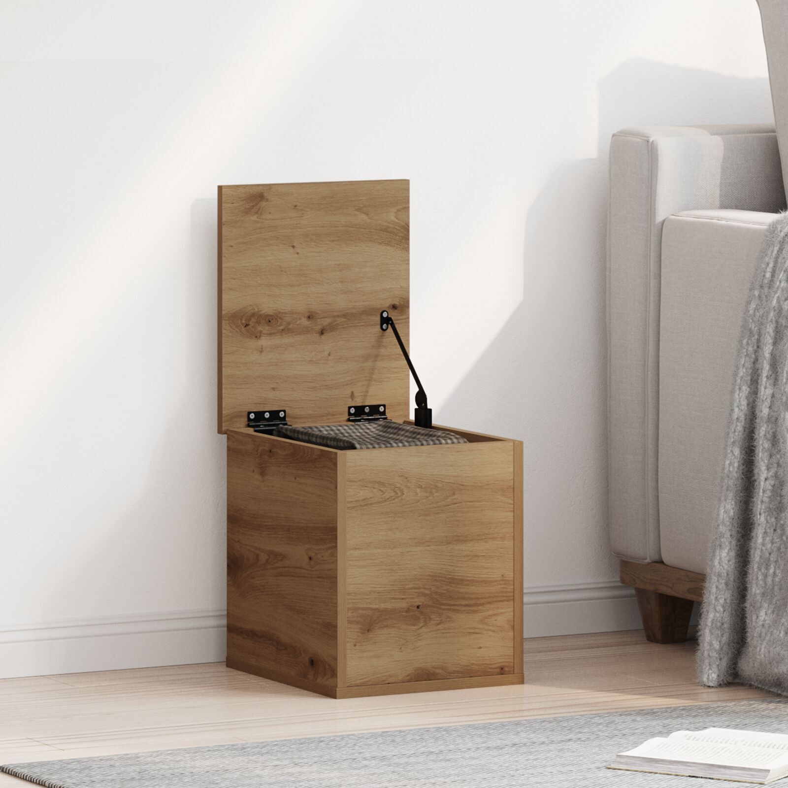 Aufbewahrungsbox Artisan Eiche 30x35x35 cm Holzwerkstoff Aufbewahrungsbox Artisan Eiche 30x35x35 cm Holzwerkstoff