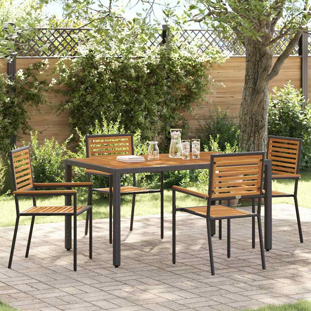 Outdoor-Stühle 4 pcs Creme, Braun Outdoor-Stühle 4 pcs Creme, Braun