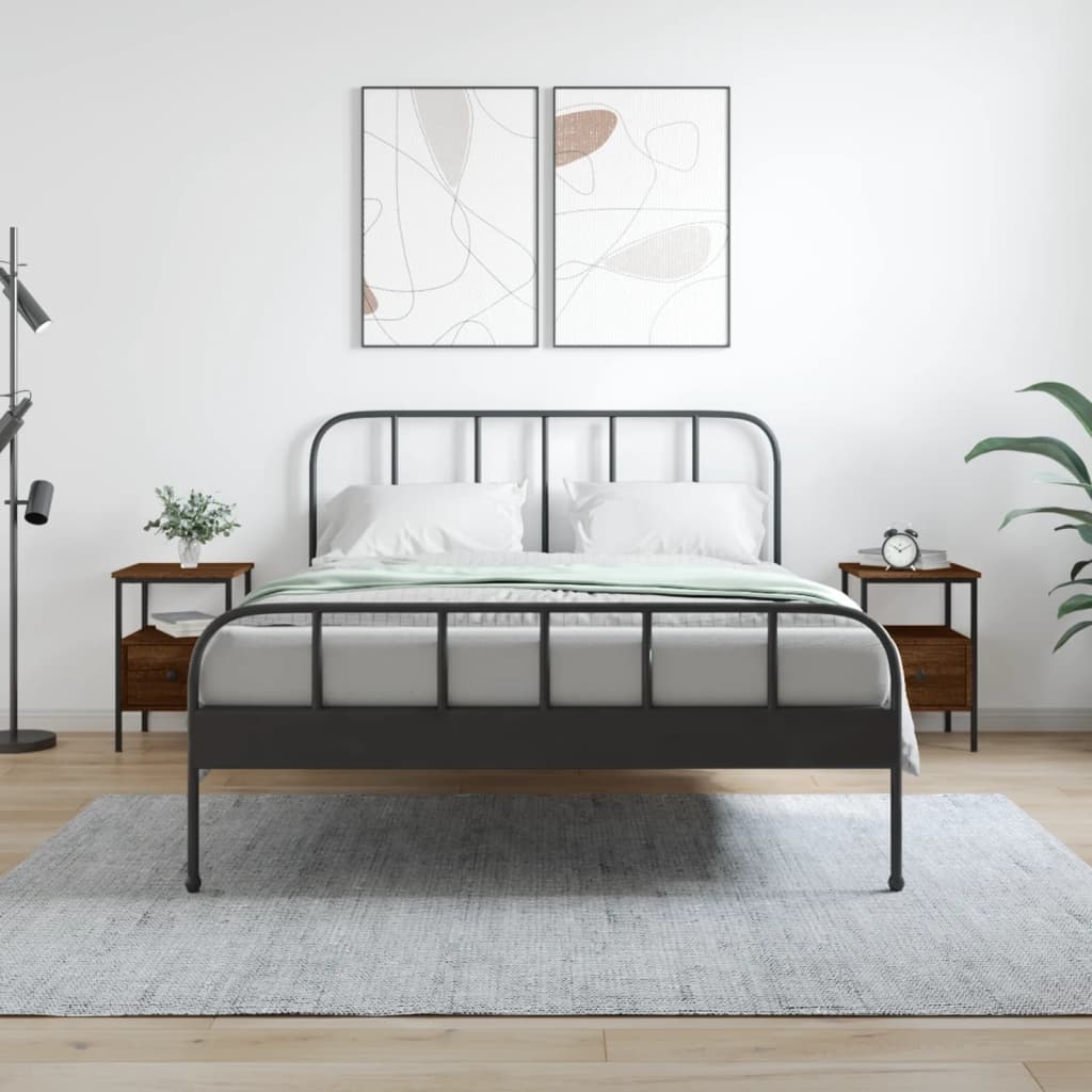 Nachttische 2 Stk. Braun Eichen-Optik 34x36x50 cm Holzwerkstoff