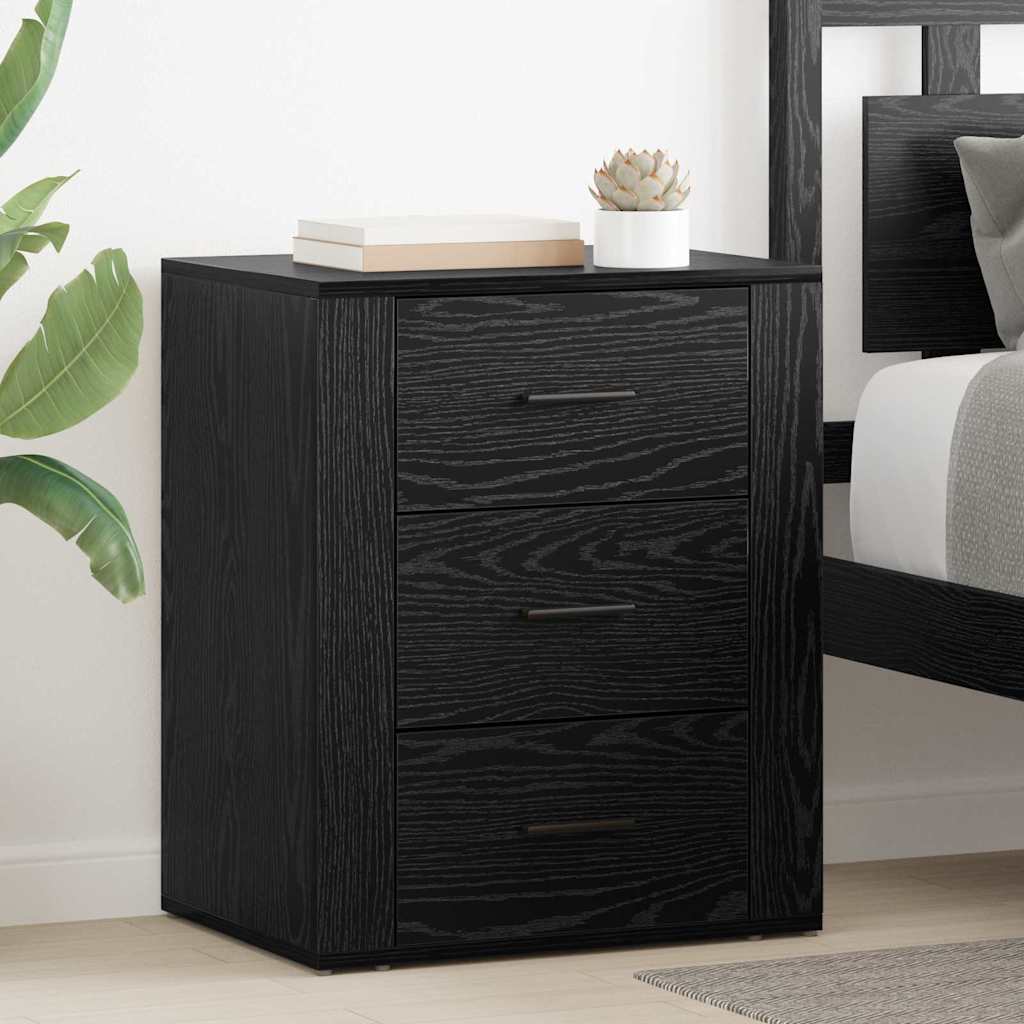 Nachttisch Schwarze Eiche 50 x 36 x 60 cm Holzwerkstoff