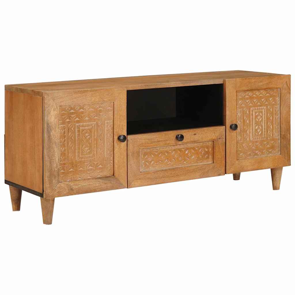 TV-Schränk Hellbraun 105 x 33 x 46 cm massives Mangoholz