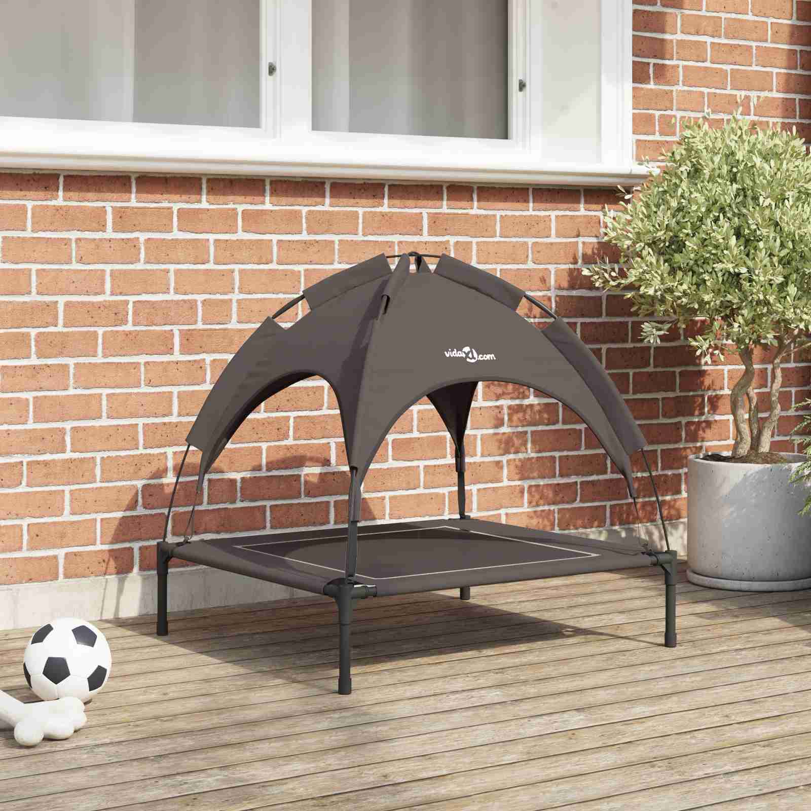 Erhöhtes Hundebett Braun Polyester, Metall Mittel Erhöhtes Hundebett Braun Polyester, Metall Mittel