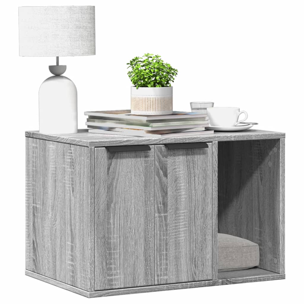 Katzenklo Grau Sonoma 60x40x40 cm Holzwerkstoff Katzenklo Grau Sonoma 60x40x40 cm Holzwerkstoff