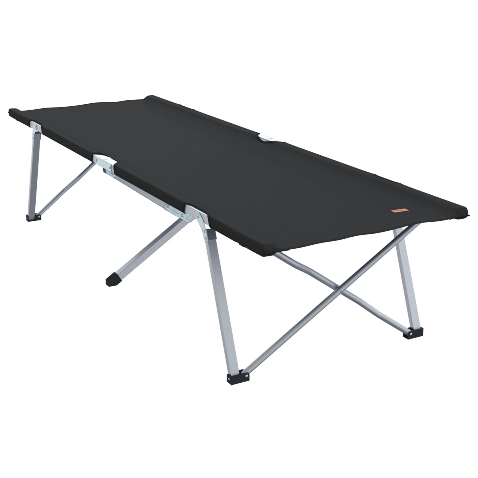 Klappbares Campingbett mit Tragetasche Schwarz 600D Oxford-Stoff Klappbares Campingbett mit Tragetasche Schwarz 600D Oxford-Stoff