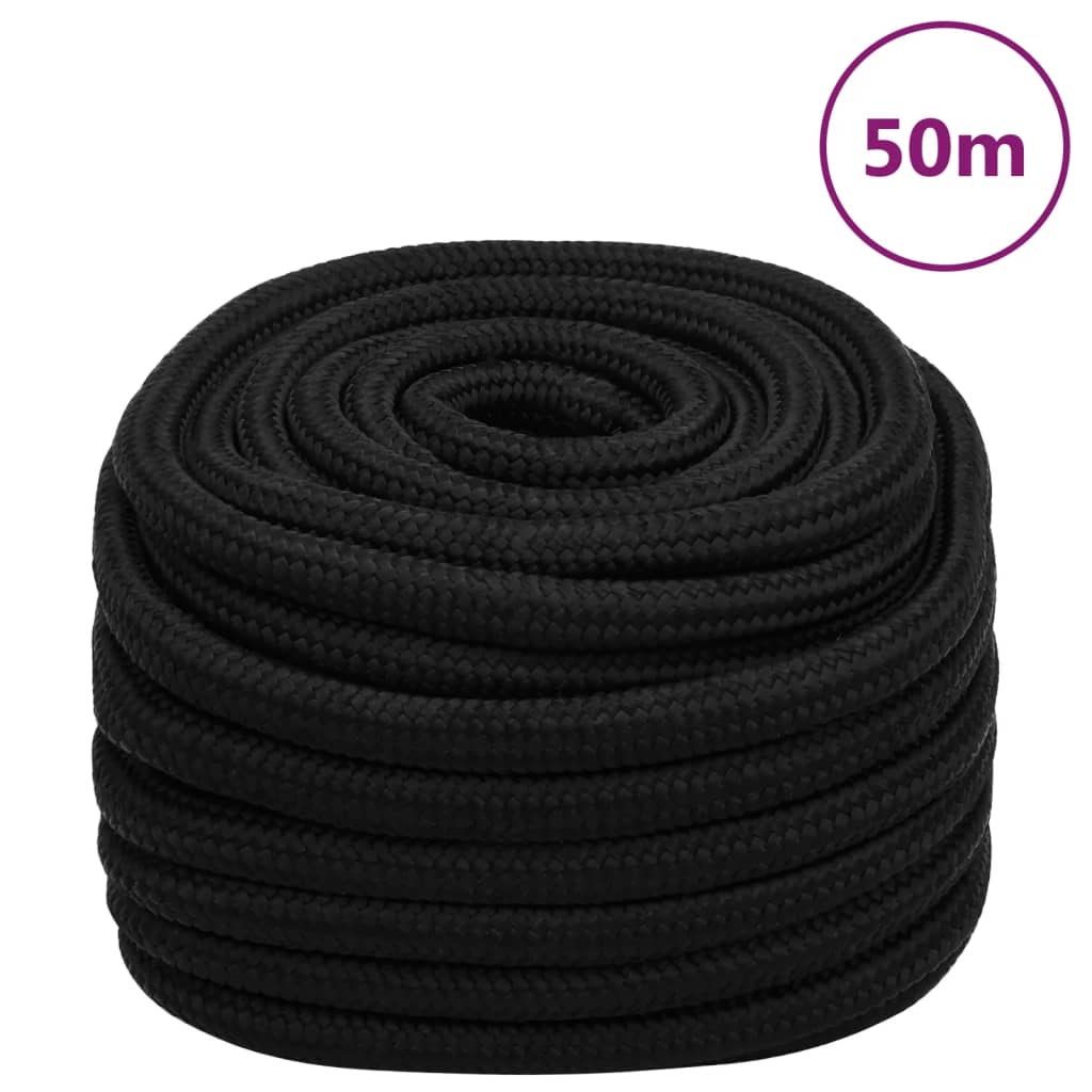 Arbeitsseil Schwarz 20 mm 50 m Polyester Arbeitsseil Schwarz 20 mm 50 m Polyester