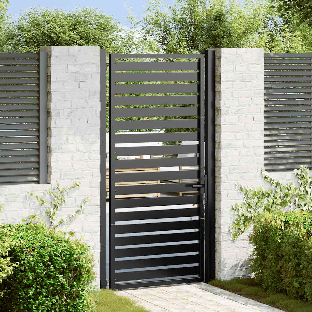 Gartentor Abschließbar Schwarz 100x180 cm Aluminium Gartentor Abschließbar Schwarz 100x180 cm Aluminium