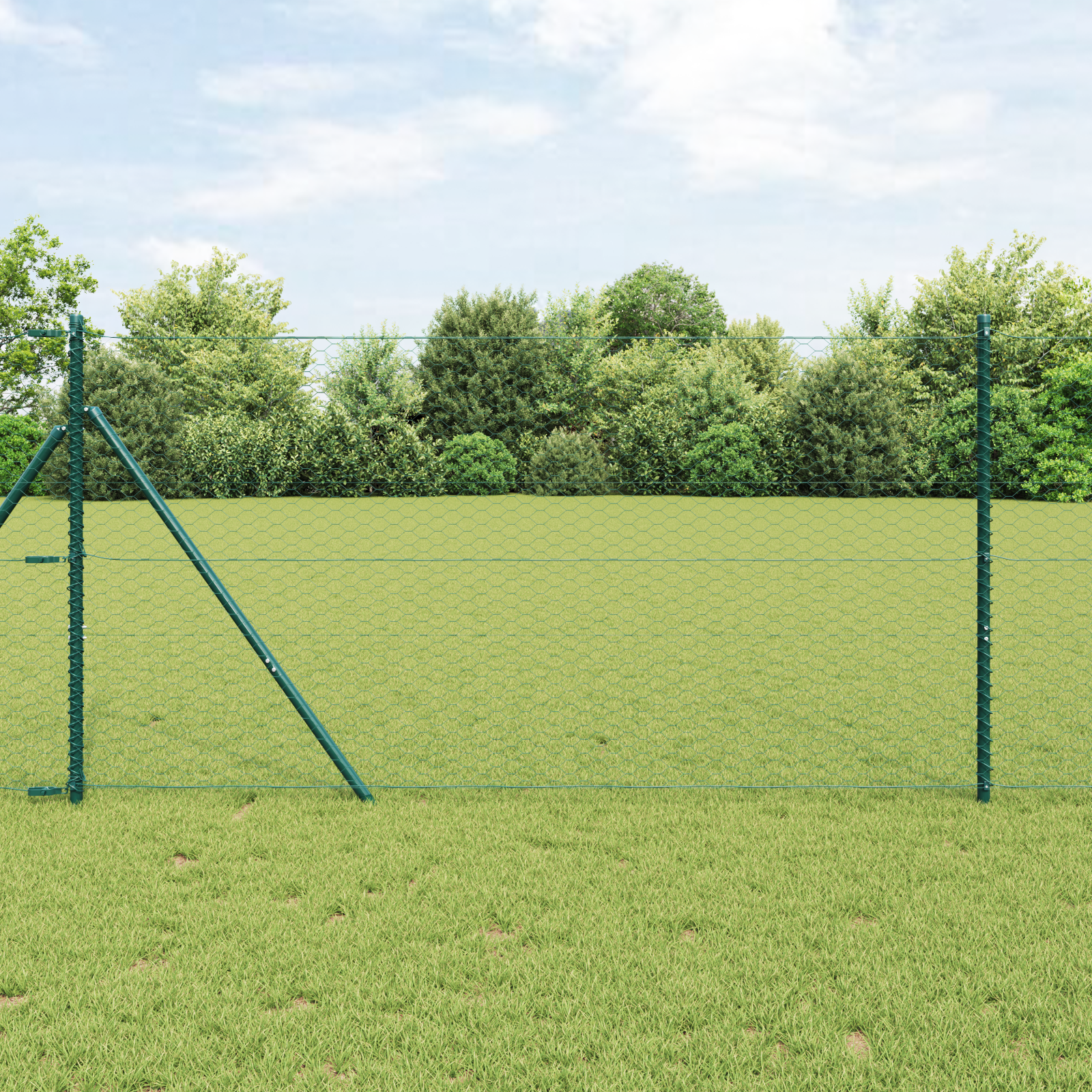 Sechseckzaun Grün 1,4x50 m Stahl