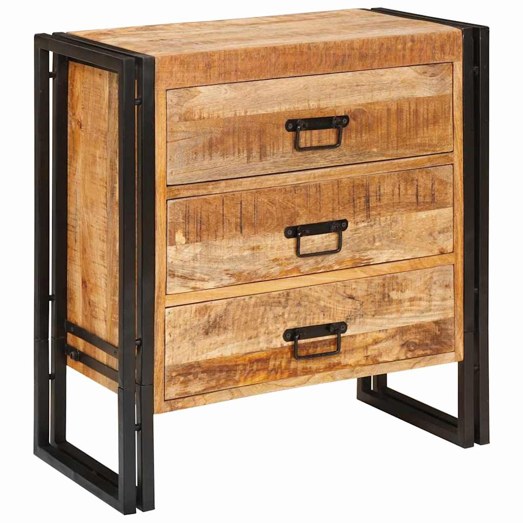 Sideboard Braun 66 x 33 x 70 cm massives Mangoholz