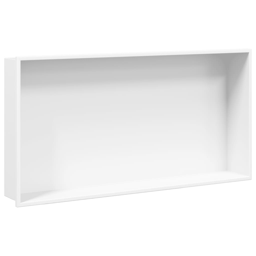 Duschnische Mattweiß 62x32x9 cm Edelstahl Duschnische Mattweiß 62x32x9 cm Edelstahl