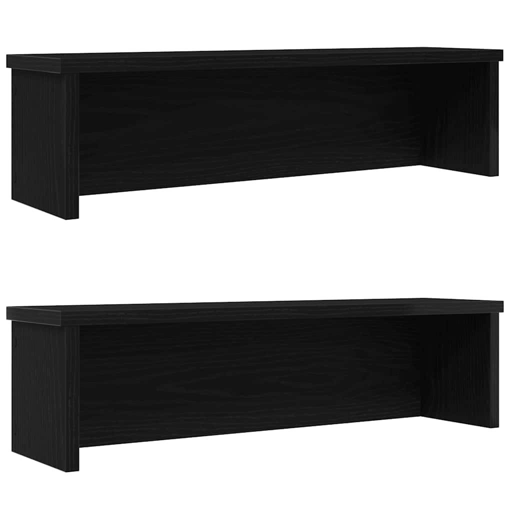 Küchenregale Stapelbar 2 Stk. Schwarz 50x15x16 cm Küchenregale Stapelbar 2 Stk. Schwarz 50x15x16 cm
