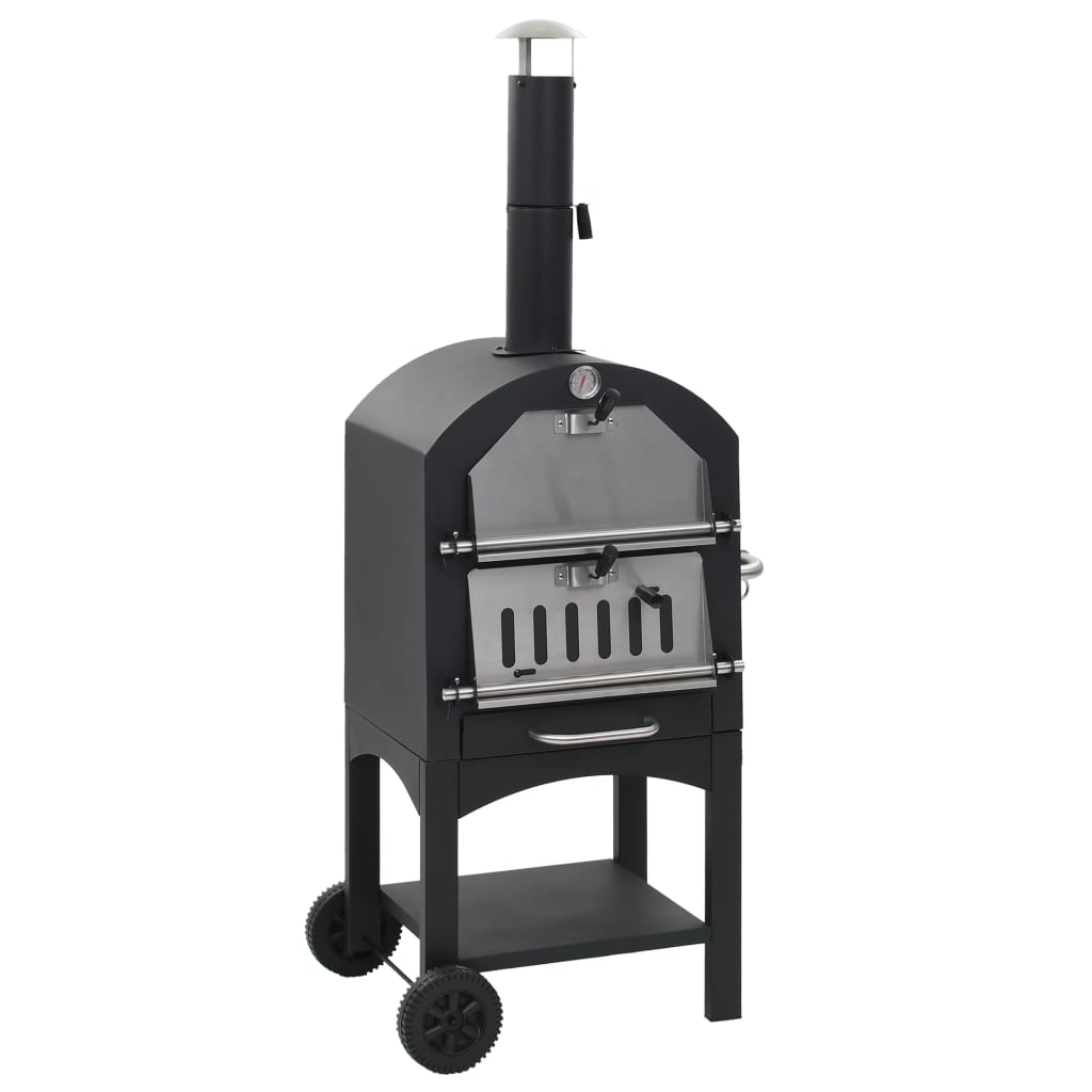 Garten-Holzkohle-Pizzaofen mit Schamottstein Garten-Holzkohle-Pizzaofen mit Schamottstein