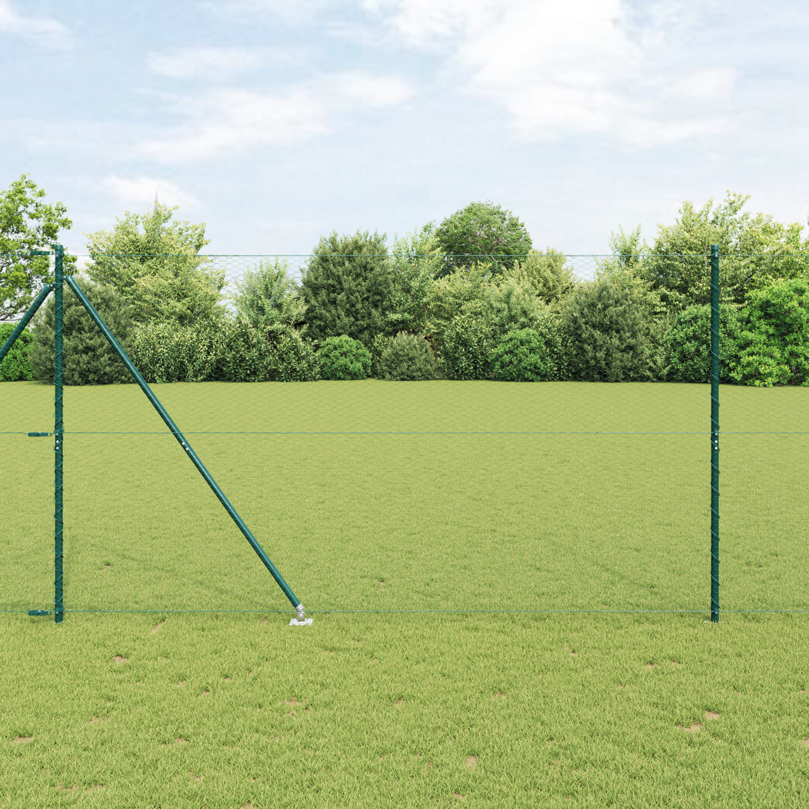 Hexagonzaun Grün 1,6x10 m Stahl