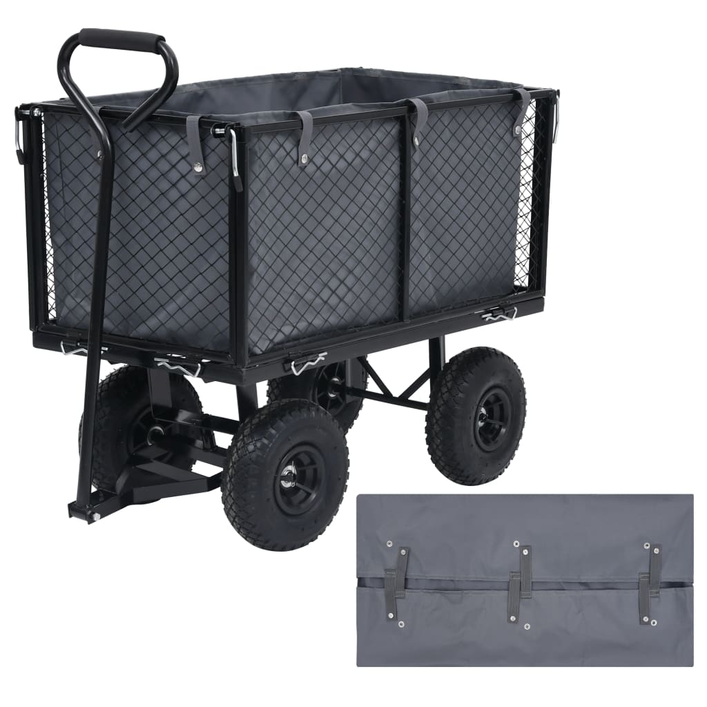 Gartenwagen-Einlage Dunkelgrau 81x41x40 cm Stoff Gartenwagen-Einlage Dunkelgrau 81x41x40 cm Stoff