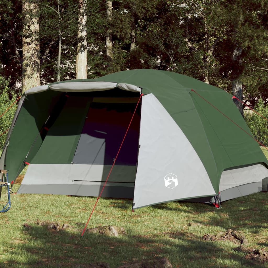 Campingzelt mit Vorzelt 4 Personen Grün Wasserdicht Campingzelt mit Vorzelt 4 Personen Grün Wasserdicht