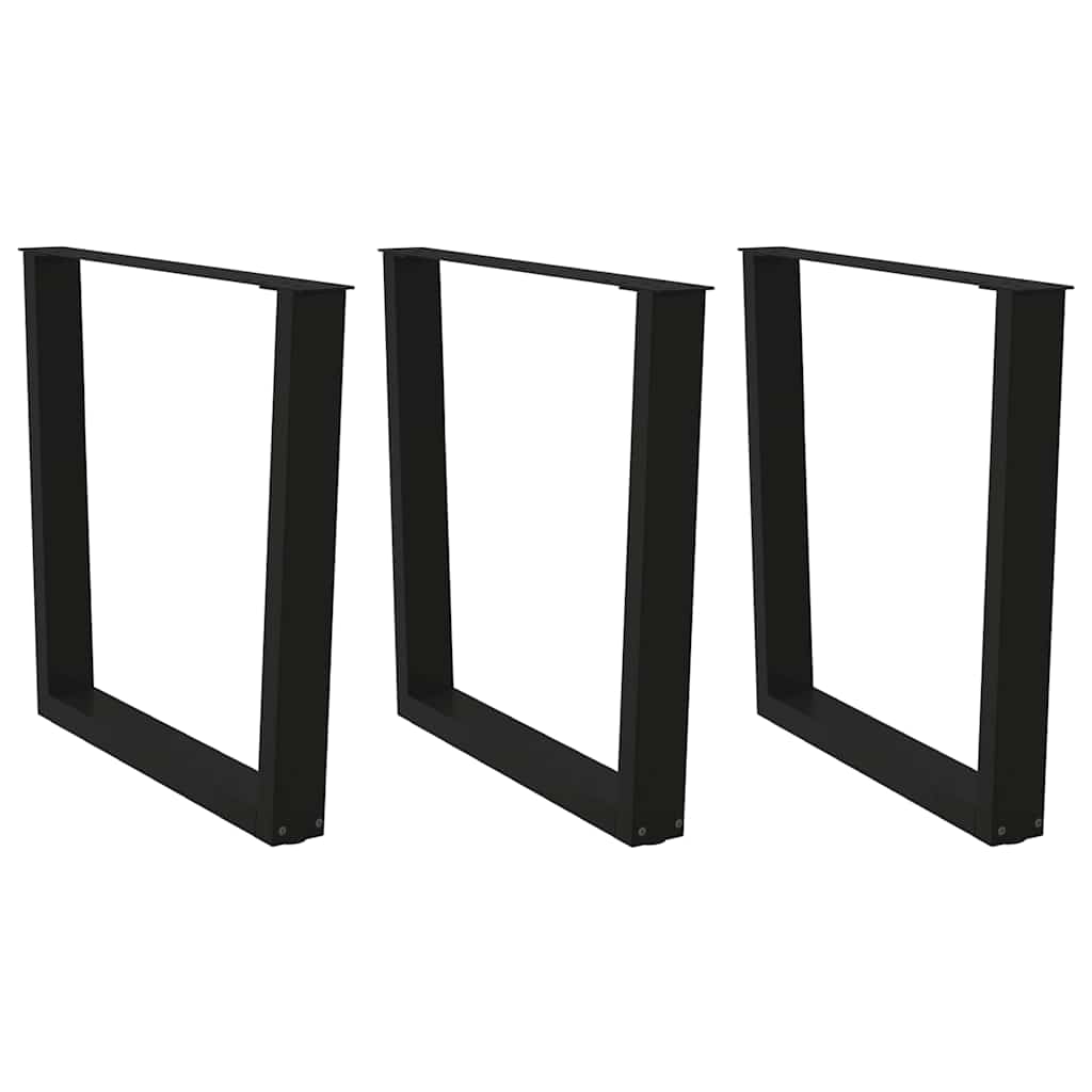Esstisch Beine V-Form 3 Stück Schwarz 80x(72-73,3) cm Stahl Esstisch Beine V-Form 3 Stück Schwarz 80x(72-73,3) cm Stahl